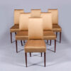 Set of six French Modernist dining chairs