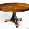 Regency Style Extendable Single Pedestal Dining Table by ILIAD Design