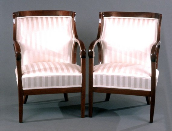 A pair of Biedermeier armchairs