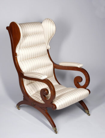 A rare Biedermeier wing chair