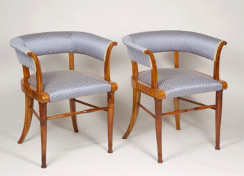 An exquisite pair of Biedermeier armchairs