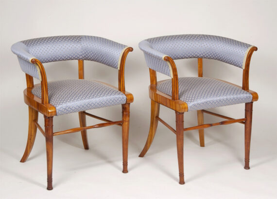 An exquisite pair of Biedermeier armchairs