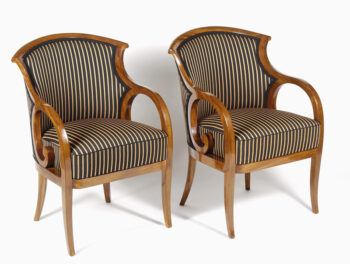 A pair of Biedermeier armchairs