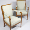 A pair of elegant Biedermeier armchairs