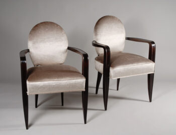 A pair of Art Deco armchairs by Dominique