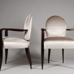 A pair of Art Deco armchairs by Dominique