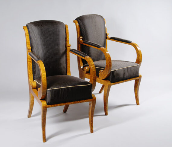 A superb pair of Biedermeier armchairs
