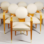 A set of six Art Deco armchairs after Jean Pascaud