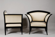 An unusual pair of Biedermeier armchairs 2