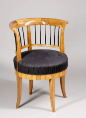 A single Biedermeier barrel chair 2