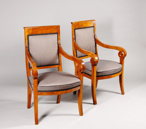 A pair of Biedermeier armchairs