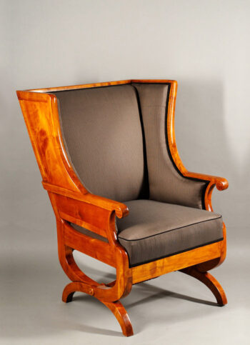 A large Biedermeier fireside chair