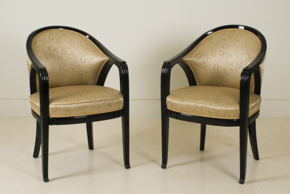 An exceptional pair of armchairs by Paul Follot