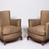 A pair of club chairs by Rene Prou