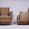 A pair of club chairs by Rene Prou