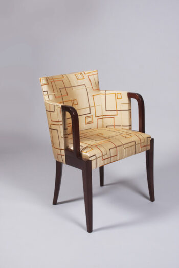 A Modernist desk chair in mahogany by Dominique