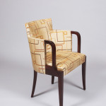 A Modernist desk chair in mahogany by Dominique