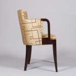 A Modernist desk chair in mahogany by Dominique