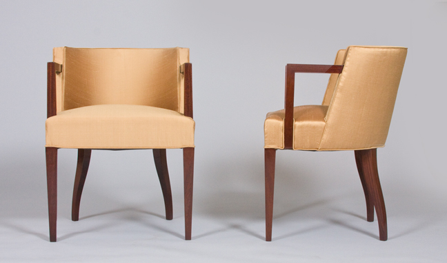 A set of four Art Deco armchairs in mahogany  2
