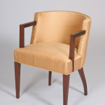 A set of four Art Deco armchairs in mahogany