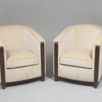 A pair of armchairs