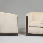 A pair of armchairs