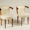 A pair of unusual Art Deco side chairs