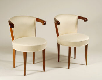 A pair of unusual Art Deco side chairs