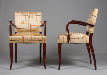A pair of Art deco armchairs 