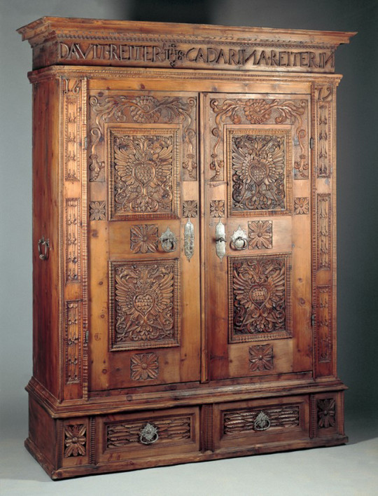 A very rare Renaissance wedding armoire