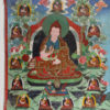 A Tibetan astrological thangka painting on cloth