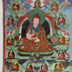 A Tibetan astrological thangka painting on cloth