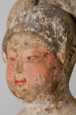 A large and exceptional pottery figure of a court lady  4