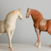 A well-modeled pair of pottery horses