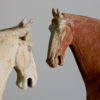 A well-modeled pair of pottery horses