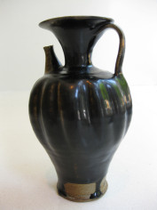 Black Glazed Lobed Ewer 2