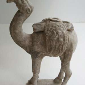 Standing Camel with Rare Figural Decoration