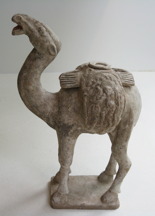 Standing Camel with Rare Figural Decoration