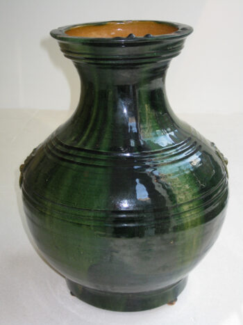Green and Amber Glazed Jar (Hu)