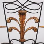 A French 40's hand-forged iron firescreen by Gilbert Poillerat