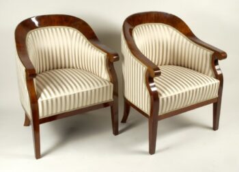 Pair of Biedermeier bergeres