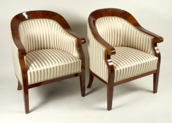 Pair of Biedermeier bergeres