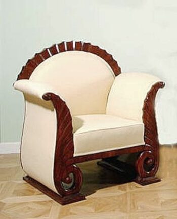A pair of Biedermeier bergeres