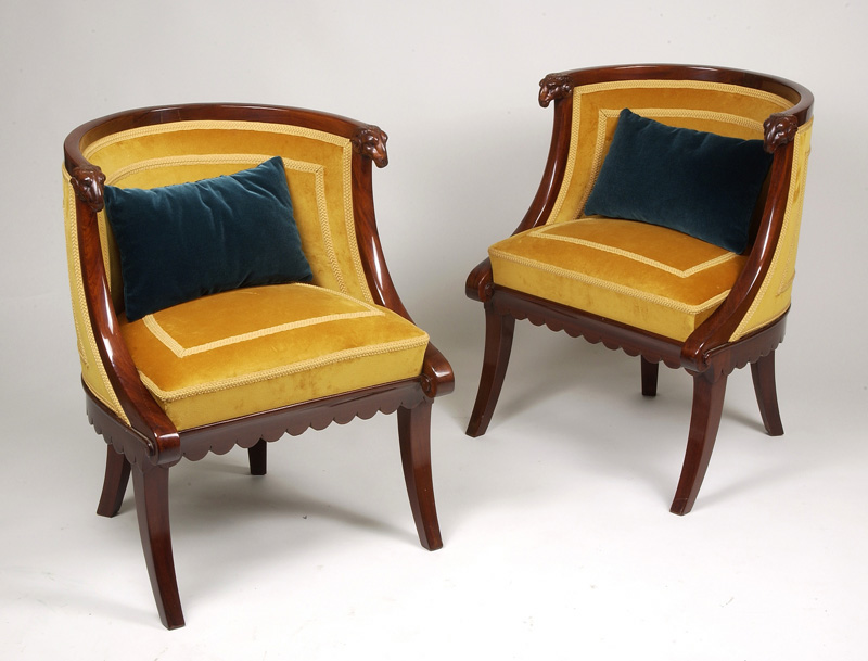 A pair of Empire bergeres