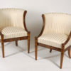 A pair of unusual Biedermeier bergeres