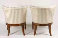 A pair of unusual Biedermeier bergeres 2