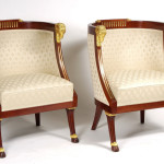 A pair of Neo-Classical fauteils