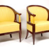 A pair of Biedermeier bergeres