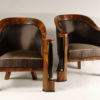 A pair of unusual Biedermeier bergeres