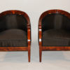 A pair of elegant Biedermeier bergeres